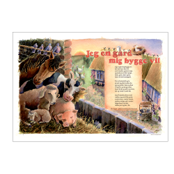 Jeg en grd mig bygge vil, sangplakat