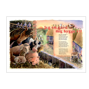 Jeg en grd mig bygge vil, sangplakat