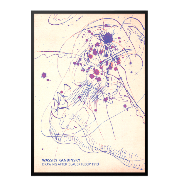 Kandinsky. Drawing after "Blauer Fleck"