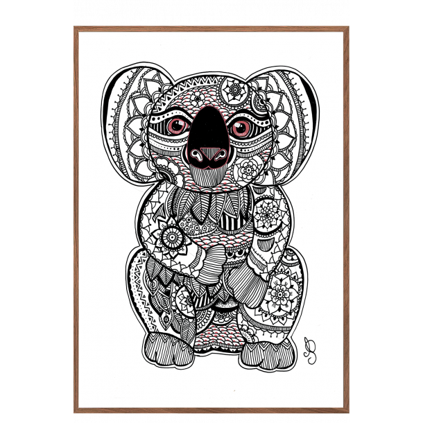 Koalabjrn - Hndtegnet plakat.