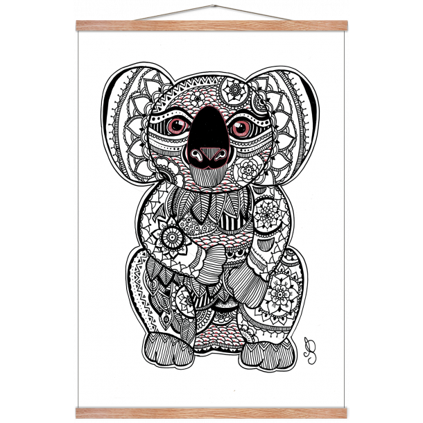 Koalabjrn - Hndtegnet plakat.