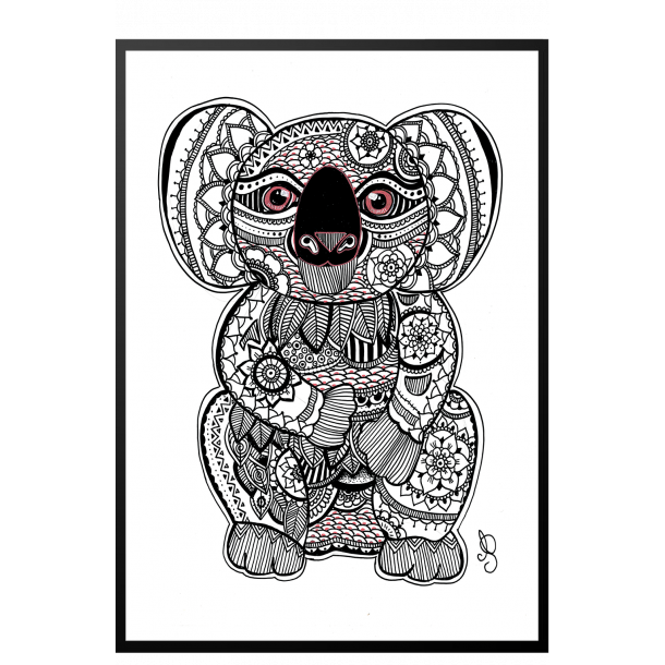 Koalabjrn - Hndtegnet plakat.