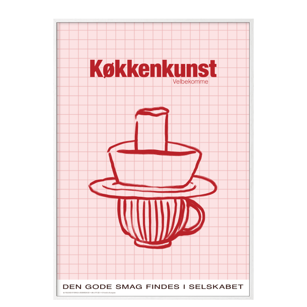 Kitchen art red Posters Permild & Rosengreen