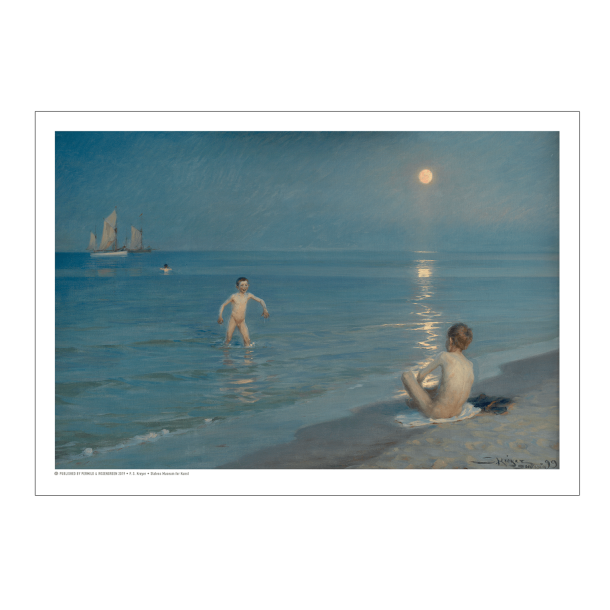 Krøyer, Badende drenge en sommeraften ved Skagens strand