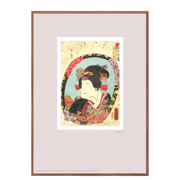 Japansk trsnit. Kunisada. Lilla