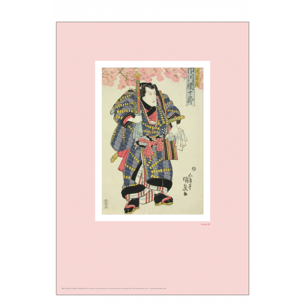 Japanese woodcut. Kunisada. Rose