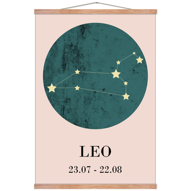 Zodiac Sign Leo Posters Permild And Rosengreen