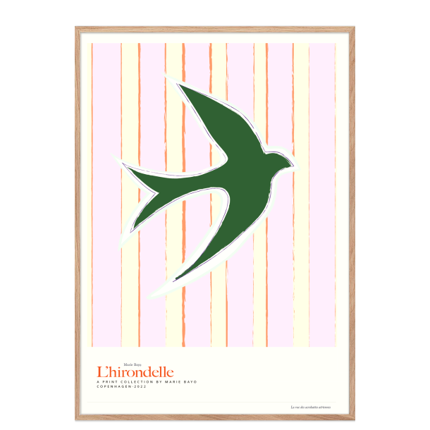 Lhirondelle grn. Grafisk plakat 