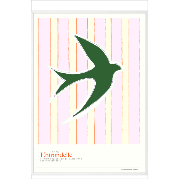 Lhirondelle grn. Grafisk plakat 