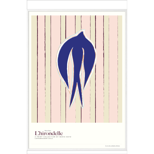 Lhirondelle mrk bl. Grafisk plakat