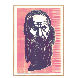 Edvard Munch - Mand med skg (lilla/pink)