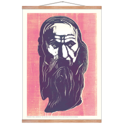 Edvard Munch - Mand med skg (lilla/pink)