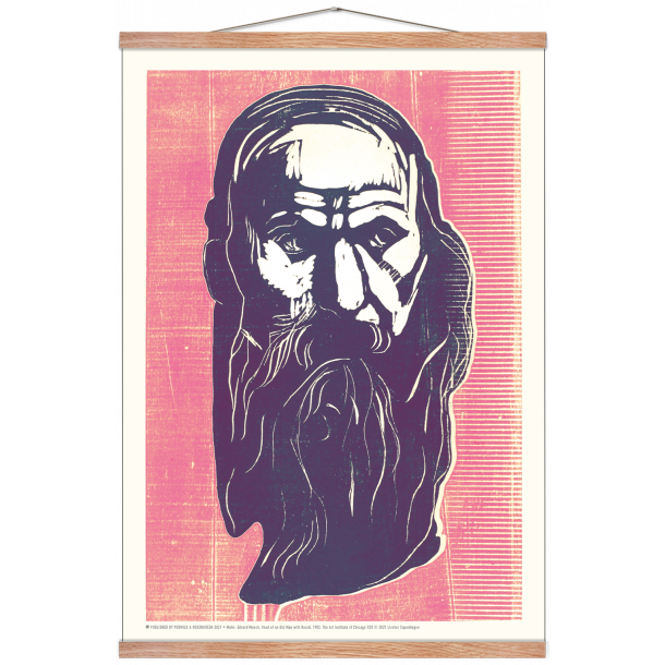 Edvard Munch - Mand med skg (lilla/pink)