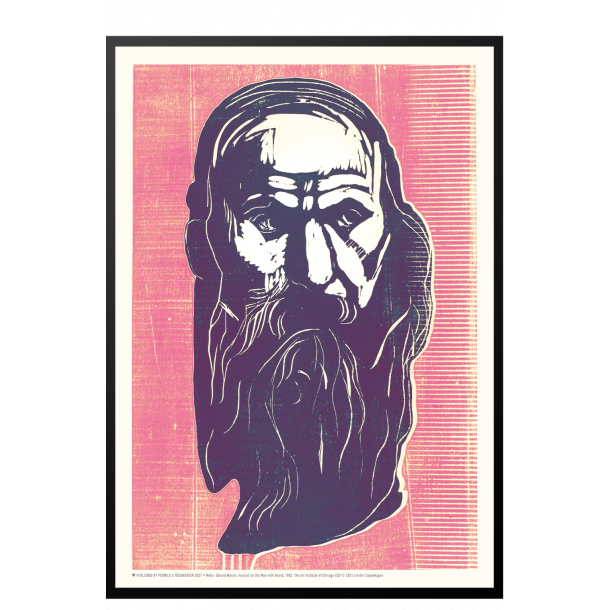 Edvard Munch - Mand med skg (lilla/pink)