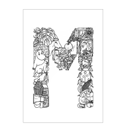 M - Letter doodle