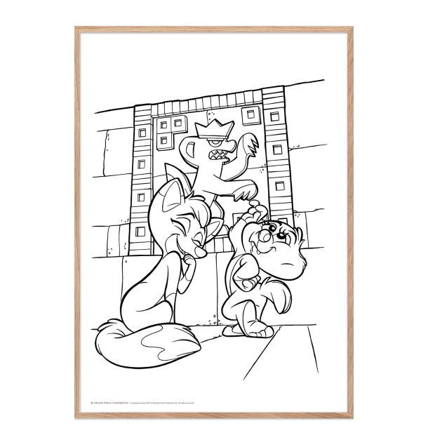 Mal med Jungledyret Hugo i grotten.