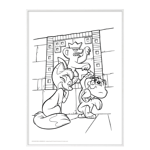 Mal med Jungledyret Hugo i grotten.