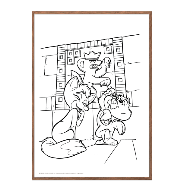 Mal med Jungledyret Hugo i grotten.