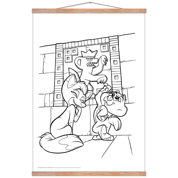 Mal med Jungledyret Hugo i grotten.