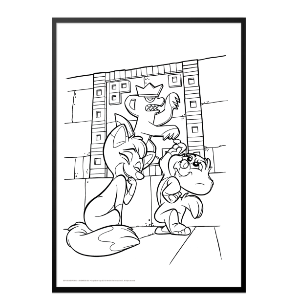 Mal med Jungledyret Hugo i grotten.