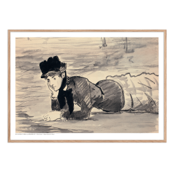 Manet, Woman lying at the beach
