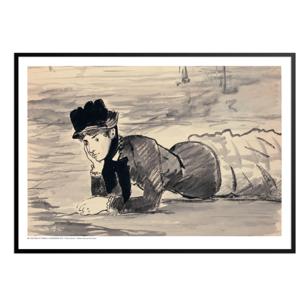 Manet, Kvinde liggende p stranden