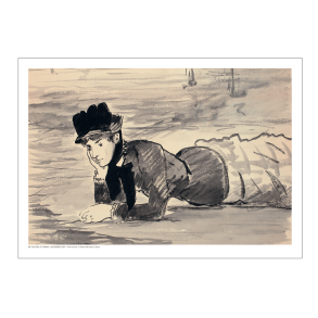 Manet, Kvinde liggende p stranden