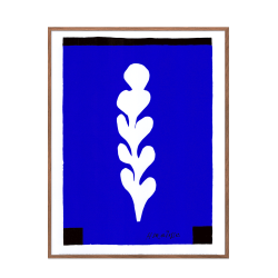 Matisse. White palm on blue