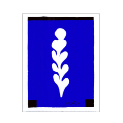 Matisse. White palm on blue