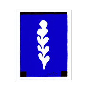 Matisse. White palm on blue