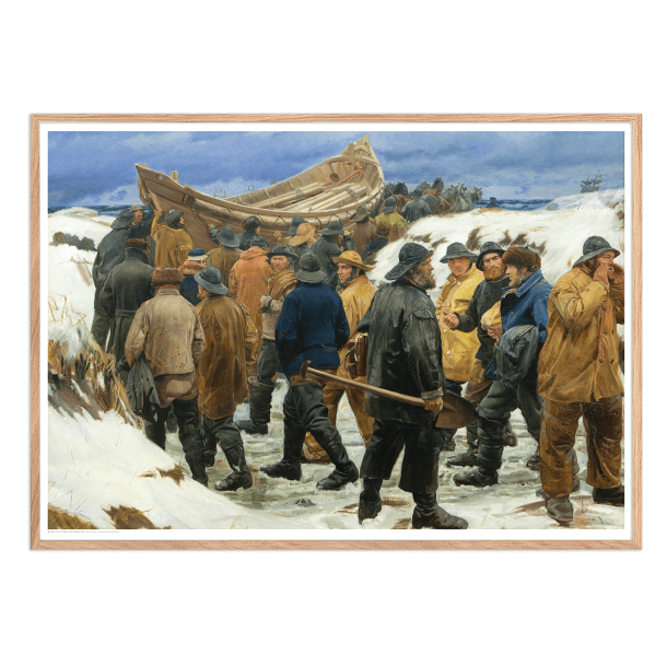 Ancher, Rettungsboot auf dem Weg durch die Dnen