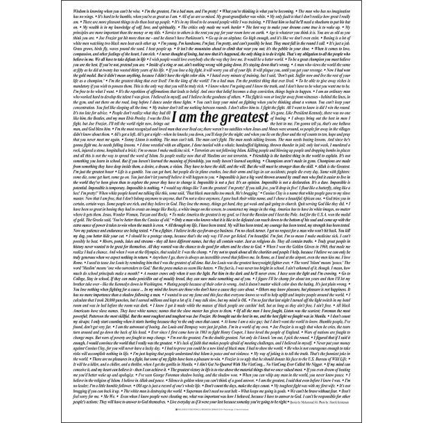 Kristensen, Muhammad Ali Citater