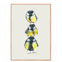 Tre musvitter - Plakat med dyr