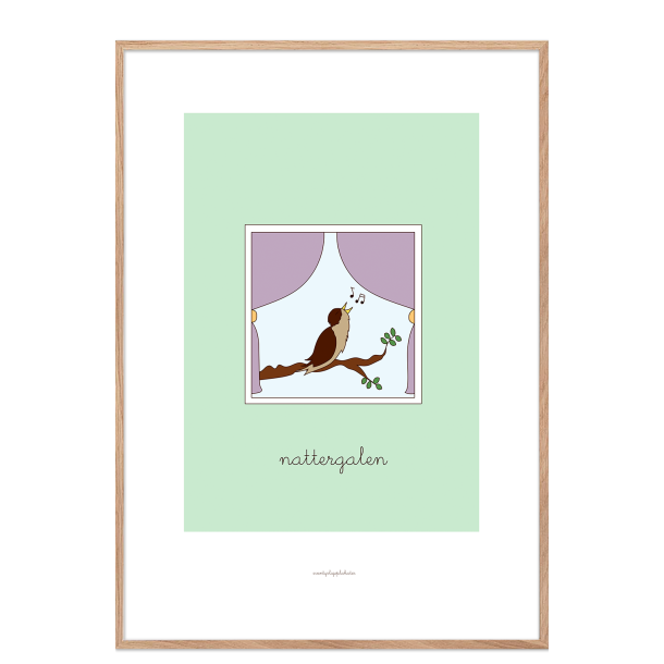 H.C. Andersen - Nattergalen. Brneplakat.