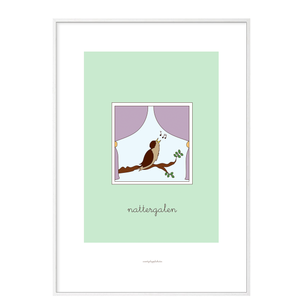 H.C. Andersen - Nattergalen. Brneplakat.