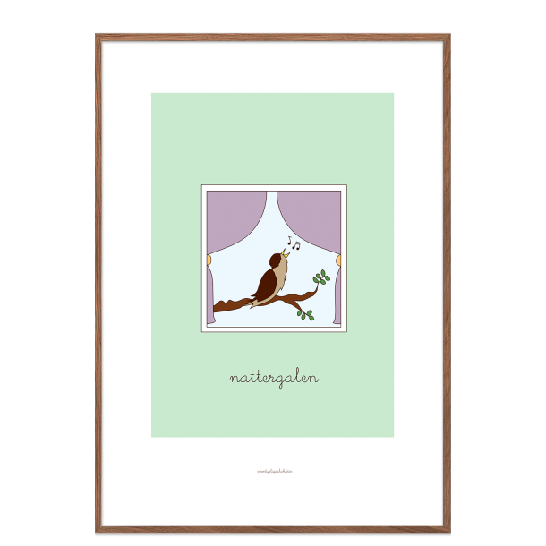 H.C. Andersen - Nattergalen. Brneplakat.