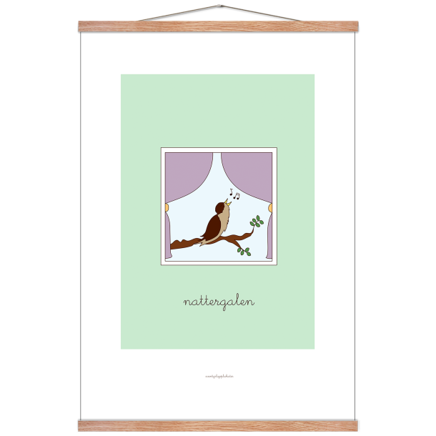 H.C. Andersen - Nattergalen. Brneplakat.