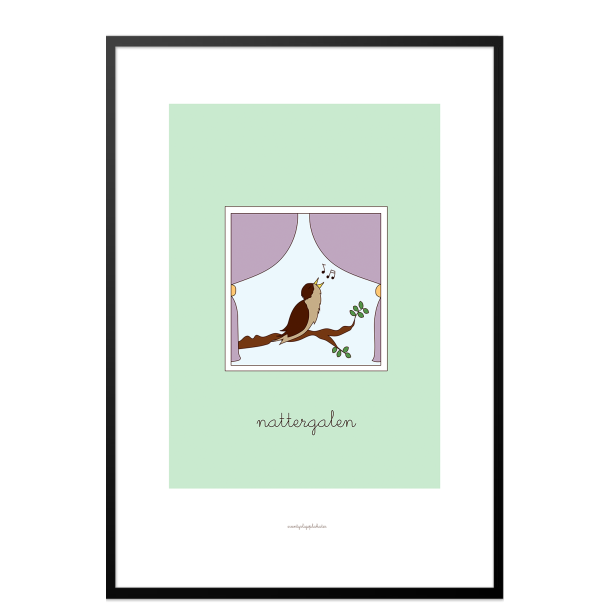 H.C. Andersen - Nattergalen. Brneplakat.