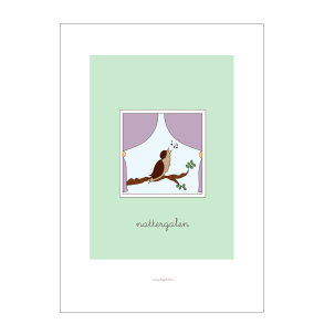 H.C. Andersen - Nattergalen. Brneplakat.