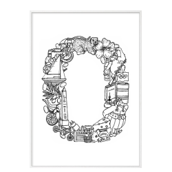 O - Bogstav doodle