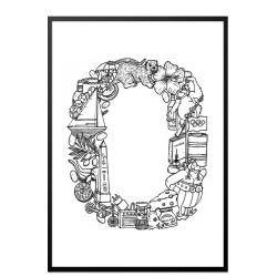O - Bogstav doodle