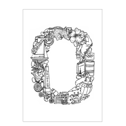 O - Bogstav doodle