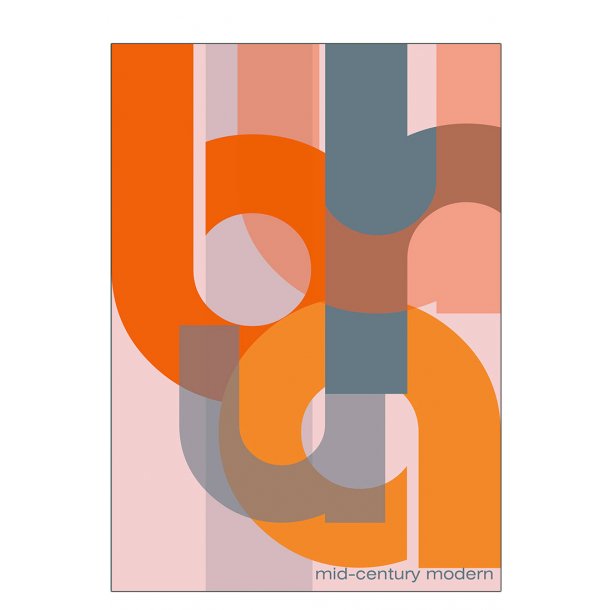 Orange modern Bauhaus - poster