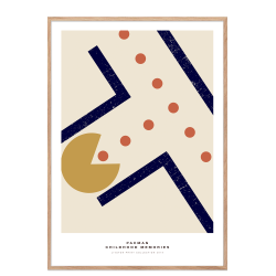 Pac-Man poster. - Childhood memories. Blue