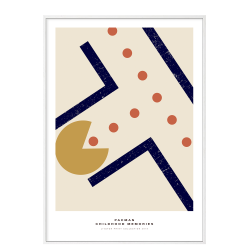 Pac-Man poster. - Childhood memories. Blue