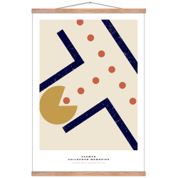 Pac-Man poster. - Childhood memories. Blue