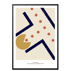Pac-Man poster. - Childhood memories. Blue