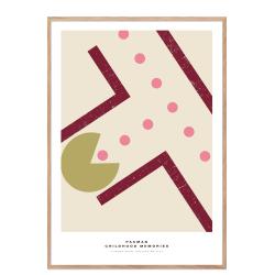 Pac-Man plakat. - Childhood memories. Bordeaux