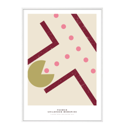 Pac-Man plakat. - Childhood memories. Bordeaux