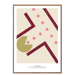 Pac-Man plakat. - Childhood memories. Bordeaux